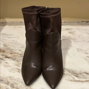 Halston Heritage Dark Brown Ankle Boots size 8.5
